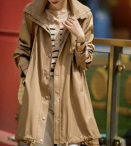 30대여성옷 후드 트렌치 야상 코트