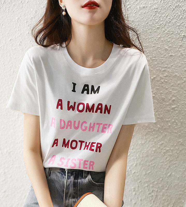 30대여자옷쇼핑몰 프린트 코튼 티셔츠