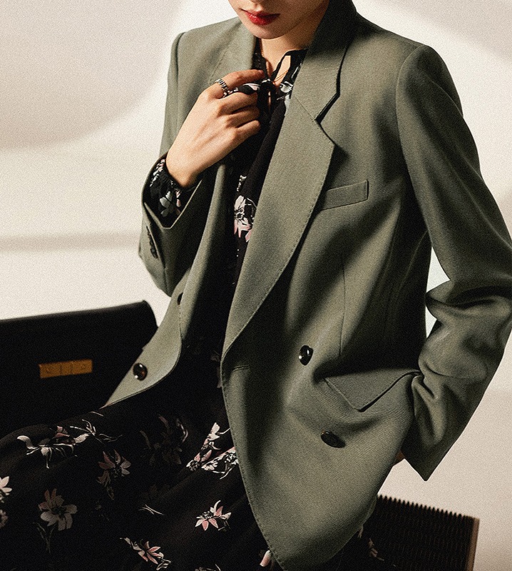 30대여성옷 루즈핏 더블 수트 자켓